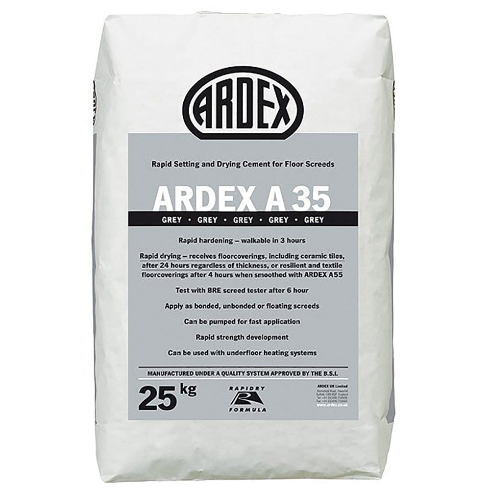 ARDEX A 35 - Ultra Rapid Drying Cement for Internal Screeds - 25 KG